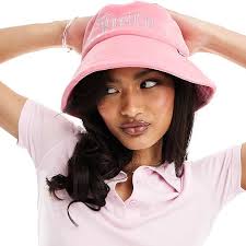Bucket Hat Cappello Jordan Rosa Juicy Couture Cappello Da Pescatore In  Velour Rosa Limonata Con