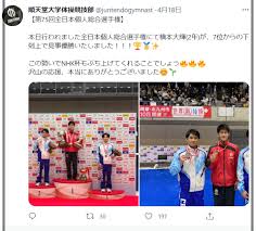橋本大輝選手は船橋市立船橋高校を卒業された後、 順天堂大学 に入学します。 上のお兄さん二人は東海大学ですが、なぜ大輝選手は順天堂大学なのでしょう？ その理由として、個人的に慕っている先輩が在籍しているからなのだとか。 9bzy7gsbnsu2am