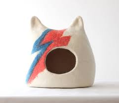Ziggy Stardust Cat Lit Bowie Cat Cave Maison De Chat De Laine Lit De Chat Avec Des Oreilles Petit Lit De Chien Cadeau Pour Les Amoureux De Chat Lit Pour Chat
