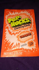 Vintage Pop Rocks Crackling Candy Sealed Bag Orange General Pop Rocks Old Candy Candy