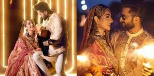 Sara khan wedding/marriage pics/images with their fiance agha ali is fake, sara khan first time became bride for her fiance agha ali. Sarah Khan Reveals Her Marriage With Falak Shabbir Is Purely Arranged