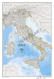 Die städte von italien auf der karte. Italien Landkarte 58 X 86cm