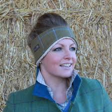 Tweed Ear Warmer in Amber