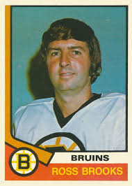 Ross Brooks (Boston Bruins), 1974-75 O-Pee-Chee Hockey Card #376