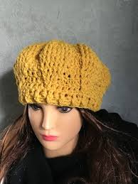 Zonnebloem Baret, Geel Gehaakte Hoed