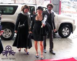 Lee paints a vivid image of the photo she's referring to: Quips Pix Sook Yin Lee And Adam Litovitz Genie Awards In Flickr