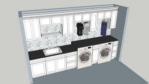 Pristine and white fresh linens farmhouse laundry. Laundry Room Design 3d Warehouse