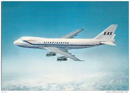 Sas Boeing 747 B Jet Airplane 1960 70s Boeing 747 Vintage Aircraft Boeing