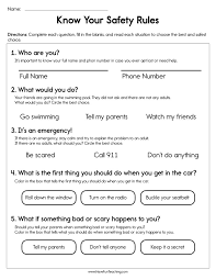 Lab safety is very important for students to grasp early and always. Know Your Safety Rules Worksheet Have Fun Teaching