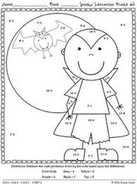 6th Grade Halloween Coloring Pages Halloween Math Math Printables Halloween Subtraction