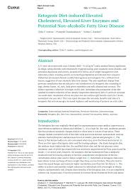 Keto diets are potentially beneficial for people with nafld because they can: Pdf Ketogenic Diet Induced Elevated Cholesterol Elevated Liver Enzymes And Potential Non Alcoholic Fatty Liver Disease