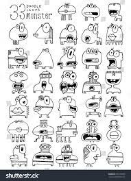 Thirty Three Doodle Icons Monster Funny Simple Drawing Silly Faces Easy Doodle Art Funny Doodles Graffiti Doodles