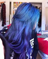 Blue Ombre Hair Color From Teal Blue To Dark Purple Incredible Combination Of Blue Green And Purple Hair Color Hair Color Blue Hair Styles Hair Color Purple