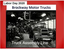 Image result for Brockway Light Blue 1950 Truck