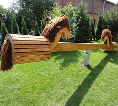Pferde Wippe Versandkostenfrei Holzpferd Garten Wippe Und Naturspielplatz