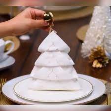 Napkin Folding Ideas Video Creative Napkins Christmas Tree Napkin Fold Creative Napkin Fold