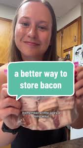 how to store bacon so it lasts for months and is easy to take out just 1 or  2 slices at a time 🥓 for all your weekend breakfast needs! I posted this 