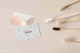 Download Premium Psd Of Bamboo Toothbrushes And Design Card Mockup 2258530 In 2020 Card Design Bamboo Toothbrush Brushing Teeth