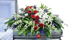 Maybe you would like to learn more about one of these? Red White Blue Casket Spray In Dallas Tx Becca S Floral Designs