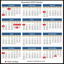 Free 2020 Qld Public Holidays School Holiday Calendar Holiday Calendar School Holidays