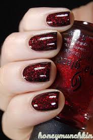 Matte Black And Red Glitter Nails 45 Stylish Red And Black Nail Designs 2017 Black Nail Designs Red Nail Designs Red Nail Art