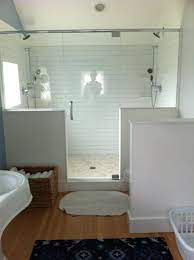 Master Bath Double Shower Subway Tile Bathroom Design Decor Bathroom Design Double Shower