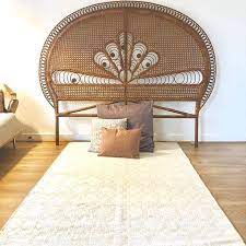 rare vendu tete de lit vintage en rotin style emmanuelle motif peacock pour lit 2 personnes dimensions lo tete de lit vintage lit vintage lit 2 personnes