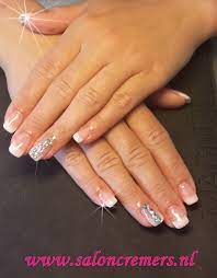 French Manicure With Strass Bling French Manicure Prom Nails French Bling Nails