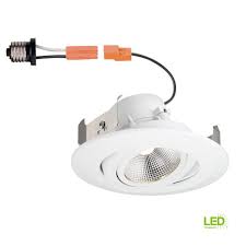 Commercial electric recessed lighting 6 inch trim plate for bathtub. Commercial Electric 4 White Led Recessed Gimbal Trim W Pivot And Rotate Walmart Com Walmart Com