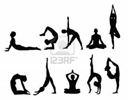 Yoga Pose Silhouettes In Various Poses Vector Format Different Types Of Yoga Types Of Yoga Yoga For Beginners