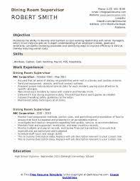 Our company is looking for a dining room supervisor to join our team. Dining Room Supervisor Resume Samples Qwikresume