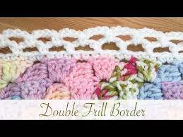 Easy Crochet Double Frill Border Perfect For Beginners Too Youtube Crochet Edging Crochet Borders Crochet Border