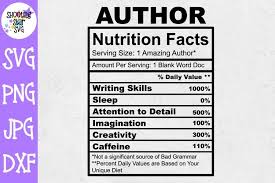 Really, in the situation that you craving a shrewd and efficient. Author Nutrition Facts Svg Author Svg Writer Svg 949504 Cut Files Design Bundles