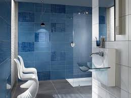 35 Large Blue Bathroom Tiles Ideas And Pictures Blue Bathroom Tile Blue Bathroom Modern Bathroom