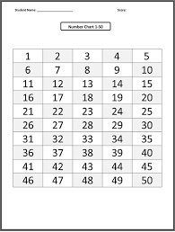 1 50 Number Chart Grid 001 Printable Coloring Pages For Kids