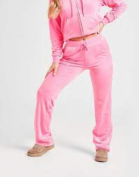 Pink juicy couture track pants. Juicy Couture Diamante Samt Jogginghose Damen Pink Jd Sports Osterreich