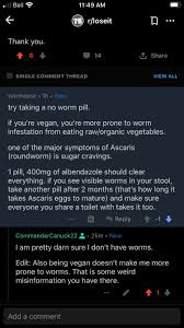 I Posted On A Reddit Asking About My Sugar Binging Problem Someone S Conclusion Was That I Had Worms Because I Was Vegan Vegan