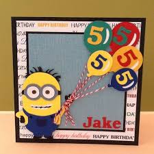 Birthday Card For 5 Year Old Boy Birthday Cards For 5 Year Olds Awesome Birthday Card For A 5 Year Old Who Loves Minions Made Us In 2020 Birthday Cards For Boys Minion Birthday Card Old Birthday Cards