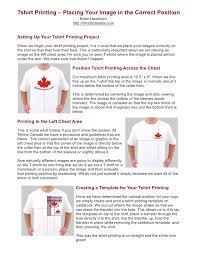 What is a t shirt template? Tshirt Printing Placing Your Image In The Correct Position