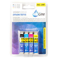 L'imprimante à jet d'encre laserjet 1018 conçoit jusqu'à douze (ppm) les deux sites web de couleur foncée et de couleur. Inkline Cartouche D Encre Epson T0715 4 Pack Vanden Borre