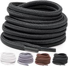 Black round shoelaces