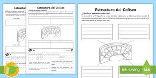 Un edificio con el que hemos fantaseado alguna vez, ya sea cuando niños o ahora que somos adultos. Fichas Diferenciadas Partes Del Coliseo Teacher Made