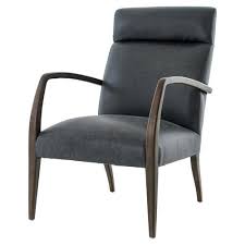 Paynter Industrial Loft Black Leather Burnt Oak Arm Chair Accent Chairs Upholstered Accent Chairs Leather Chair