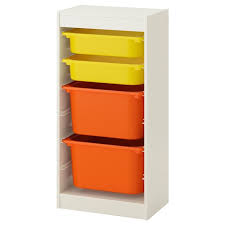 Trofast Combi Rangement Boites Blanc Jaune Orange 46x30x94 Cm Avec Images Rangement Jouet Ikea Stockage Ikea Trofast Ikea