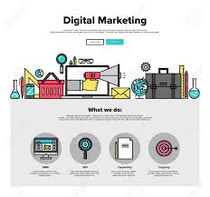 Find & download the most popular digital background vectors on freepik free for commercial use high quality images made for creative projects. Einer Seite Web Design Vorlage Mit Dunnen Linie Ikonen Der Digitalen Marketing Werbung Social Media Kampagne Forderung Smm Daten Forschung Flache Design Grafik Helden Konzept Bild Die Elemente Der Website Layout Lizenzfrei Nutzbare Vektorgrafiken
