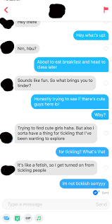 Tickle fetish? Never knew it existed until today : r/Tinder