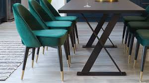 Mid Century Modern Dark Velvet Dining Chair In 2020 Dining Chairs Velvet Dining Chairs Green Dining Chairs