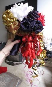 I wanted to find a different way to bunch together ribbons and bows from a bridal shower, and this happened! 17 Rehearsal Dinner Bouquets Ideas Wedding Shower Rehearsal Bouquet Making A Bouquet