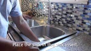Kitchen sink inserts are very essential for every type of kitchen and can be used for countless numbers of purposes starting from cleaning utensils to washing foods and much more. Easy Kitchen Granite Installation With Vima Decor Stainless Steel Sink Insert Youtube