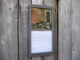 12 X 24 Calendar Frame Calendar Holder In Wood Painted Steel Medium Gray New Square Straight Line Design Mod Framed Calendar Calendar Holder Hanging Calendar